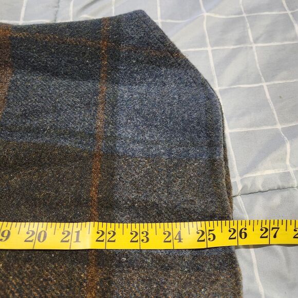 M Vtg Wool Linen Kmart Plaid Heritage Shirt Shacket Fall Hipster Retro 80s - Picture 7 of 8